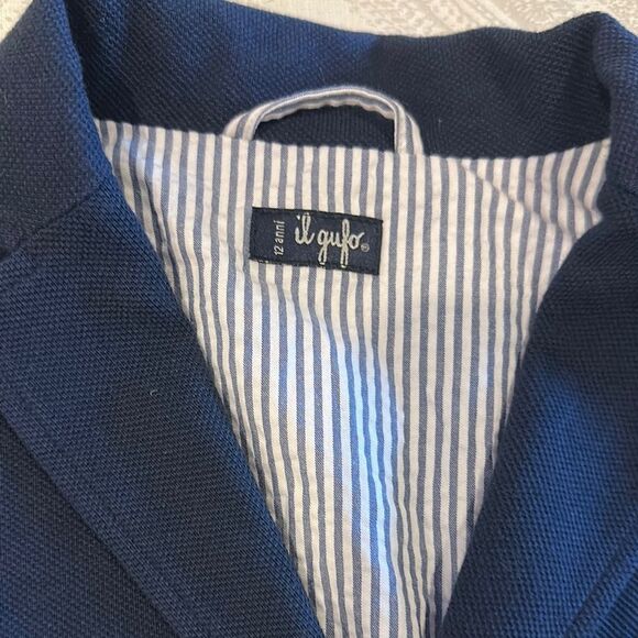 Il Gufo Boys Navy Blue Cotton Blazer - Multiple Sizes - Picture 2 of 7